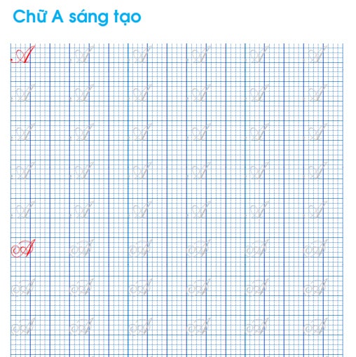 Mẫu chữ hoa sáng tạo