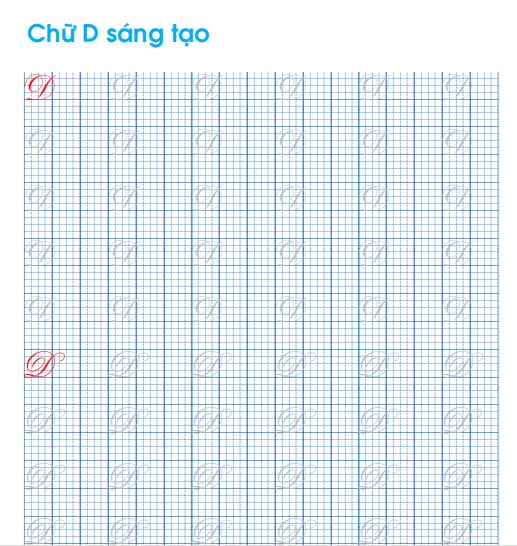 Mẫu chữ hoa sáng tạo