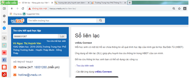 Cách sử dụng sổ liên lạc điện tử VnEdu