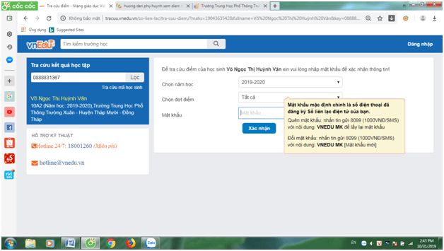 Hướng dẫn tra cứu điểm thi VNEDU