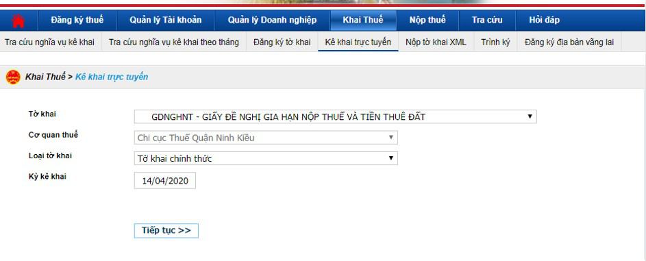 Hướng dẫn khai, nộp giấy đề nghị gia hạn nộp thuế và tiền thuê đất theo Nghị định 41/2020