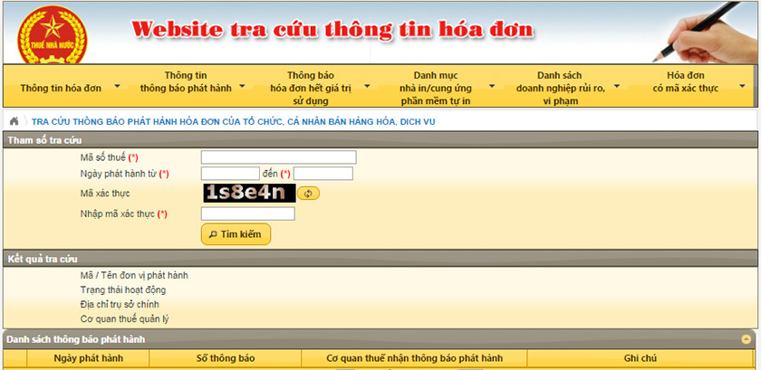 Cách tra cứu Thông báo phát hành hóa đơn đã được chấp thuận chưa