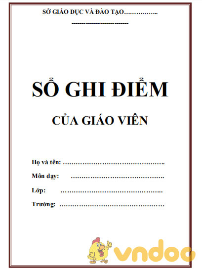 Bìa sổ điểm cá nhân
