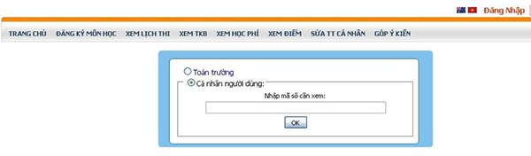 Xem thời khóa biểu Hutech