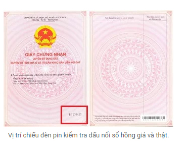 Phân biệt sổ đỏ thật và giả