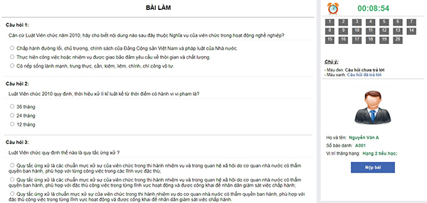 Hướng dẫn làm bài thi trắc nghiệm thăng hạng giáo viên