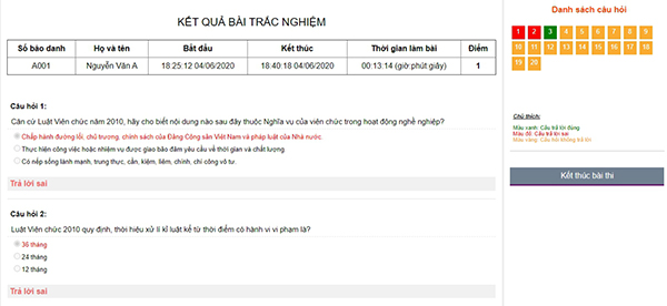 Hướng dẫn làm bài thi trắc nghiệm thăng hạng giáo viên