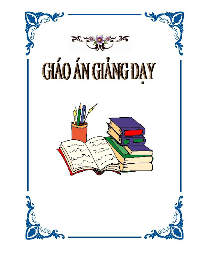 Mẫu khung bìa giáo án đẹp