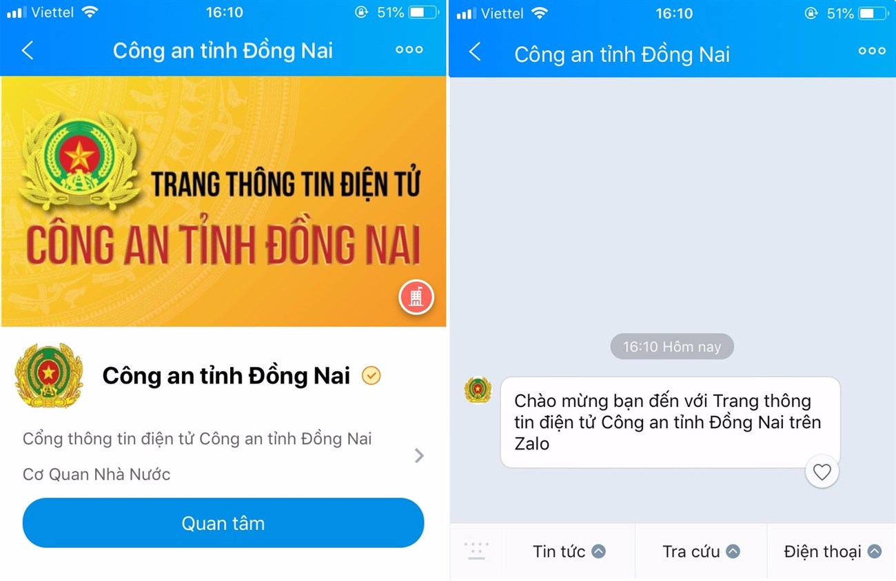 Cách dùng Zalo tra cứu số điện thoại Cảnh sát khu vực