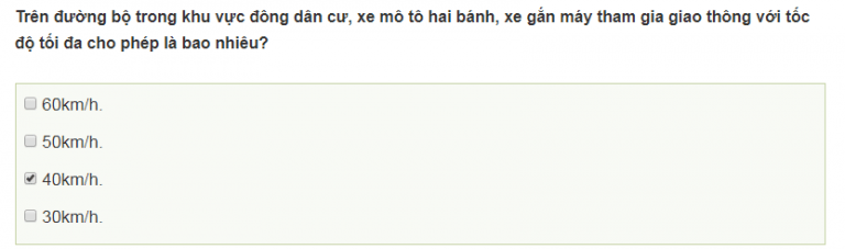 Cách thi bằng lái xe A1