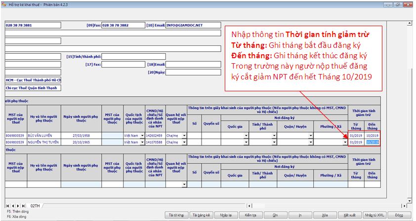 Hướng dẫn cắt giảm người phụ thuộc trên htkk