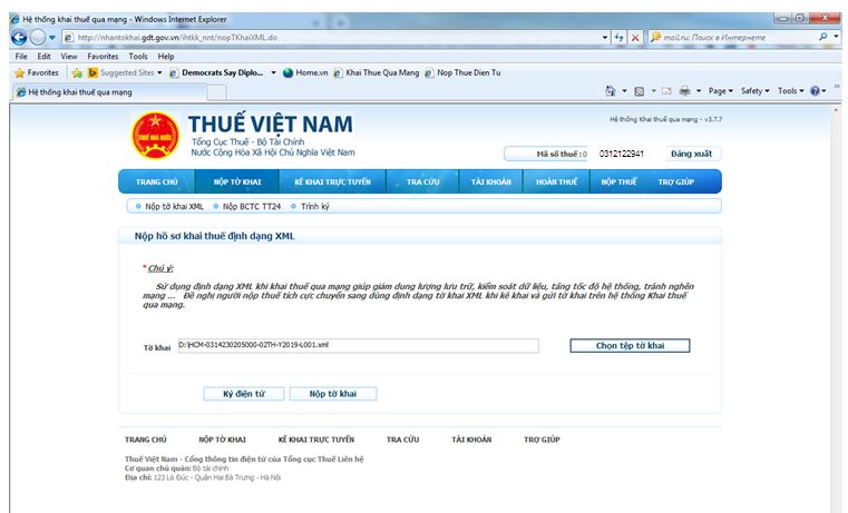 Nộp hồ sơ cắt giảm người phụ thuộc qua mạng