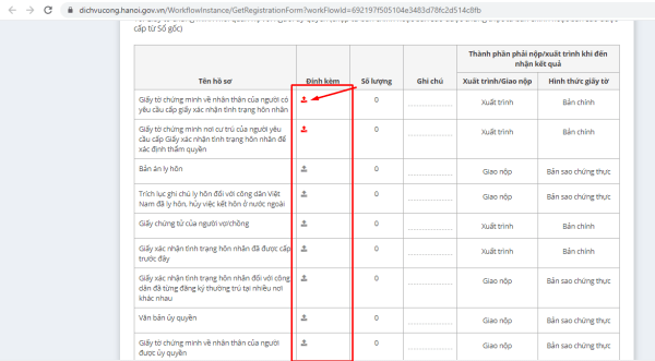 egov.hanoi.gov.vn xác nhận tình trạng hôn nhân