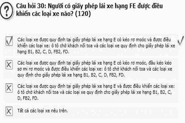 Mẹo thi bằng lái xe B2
