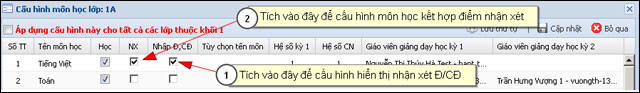 Cách nhập điểm vào VnEdu
