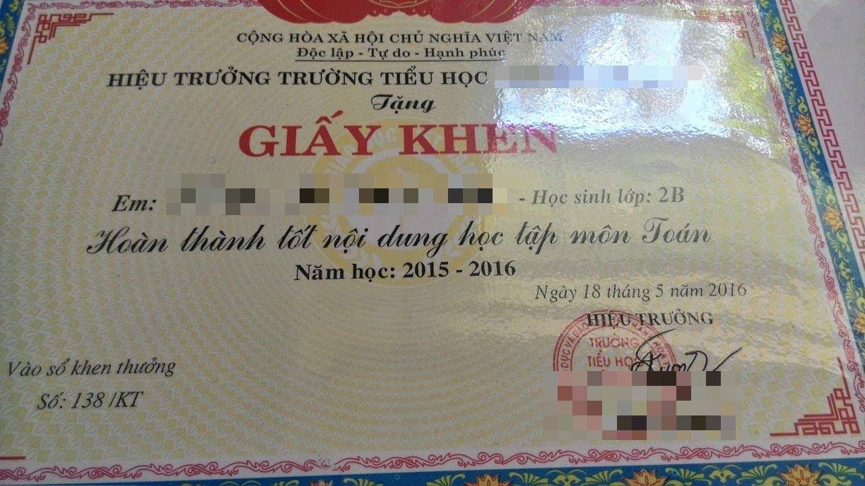 Cách viết giấy khen theo thông tư 22