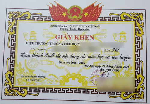 Cách ghi khen thưởng theo thông tư 22