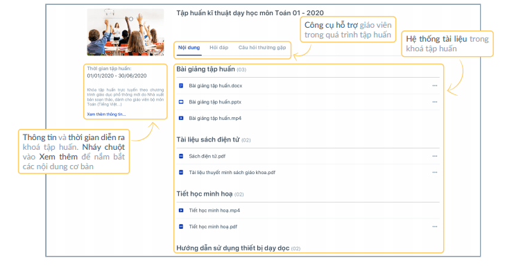 Hướng dẫn đăng nhập CT tập huấn và bồi dưỡng Giáo viên