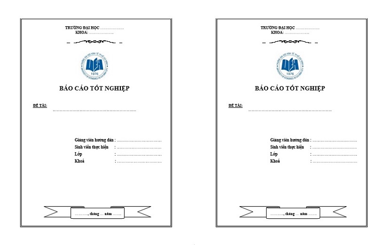Mẫu bìa báo cáo thực tập
