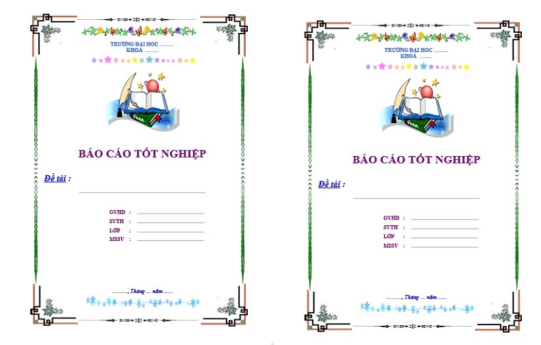Mẫu bìa báo cáo đẹp cho sinh viên