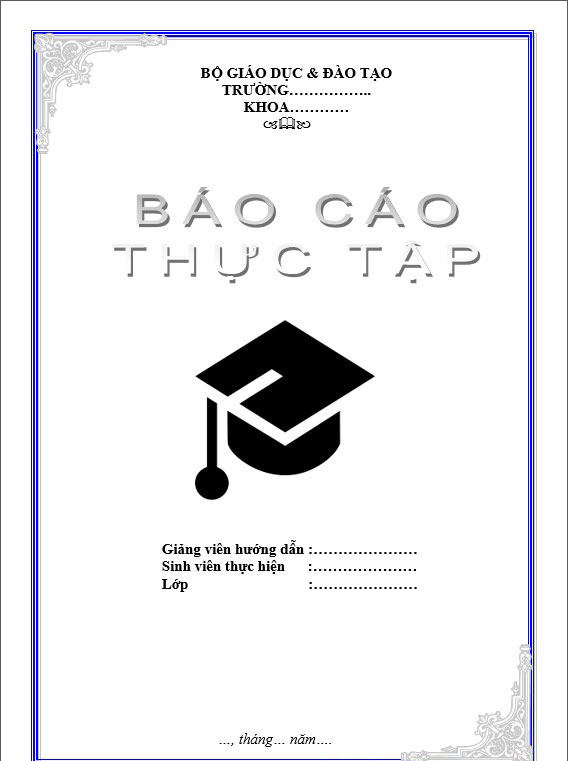 Mẫu bìa báo cáo thiết kế đẹp