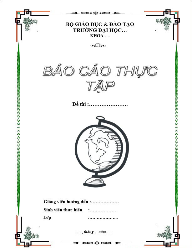 Mẫu bìa Word đẹp