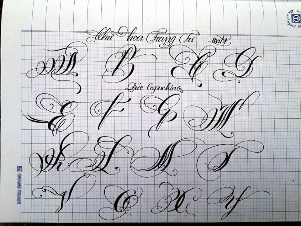 Chữ hoa cách điệu sáng tạo