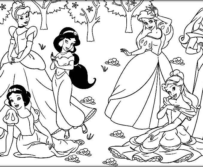 Tranh tô màu công chúa Disney