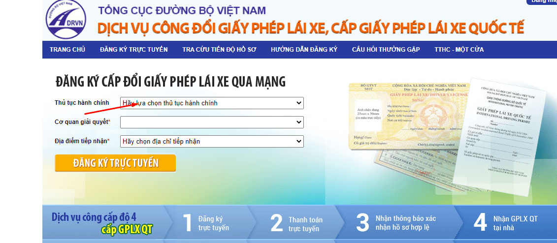 Cách đổi bằng lái xe quốc tế online