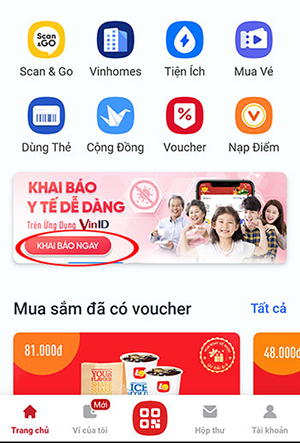 Khai báo y tế bằng VIn ID