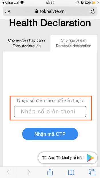 Khai bao y te toan dan tren website 2