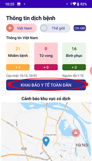 Tờ khai y tế 