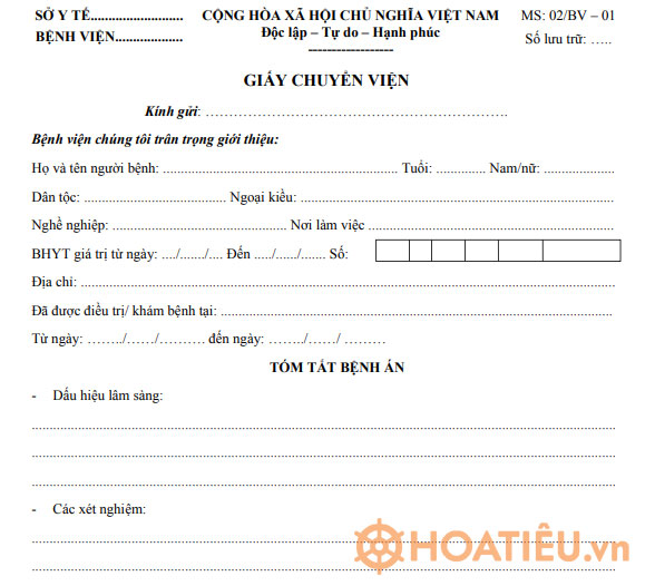 Giấy chuyển viện