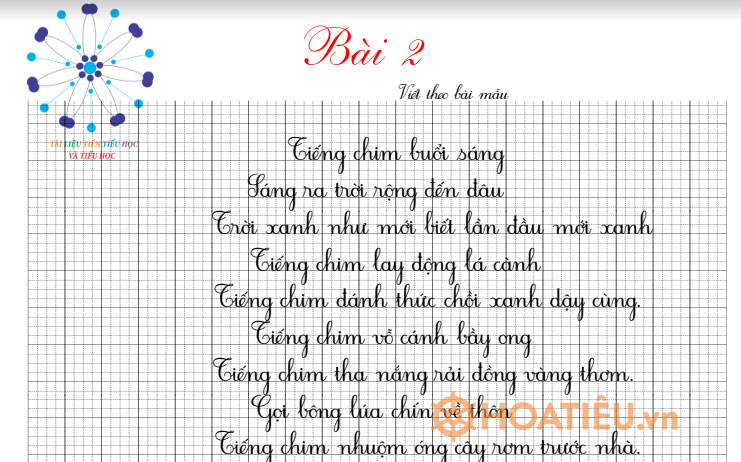 Bài tập luyện chữ cho học sinh