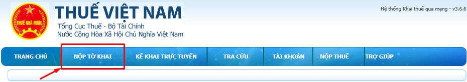 Nộp tờ khai qua mạng