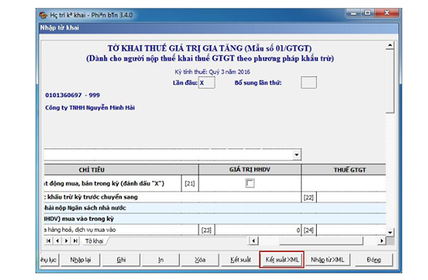 Thủ tục kê khai thuế