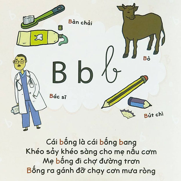 dạy bé đọc chữ