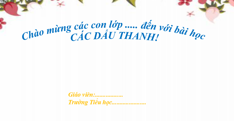 6 dấu thanh và cách đọc theo nguyên âm