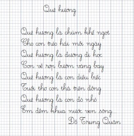 Bài viết mẫu luyện chữ đẹp