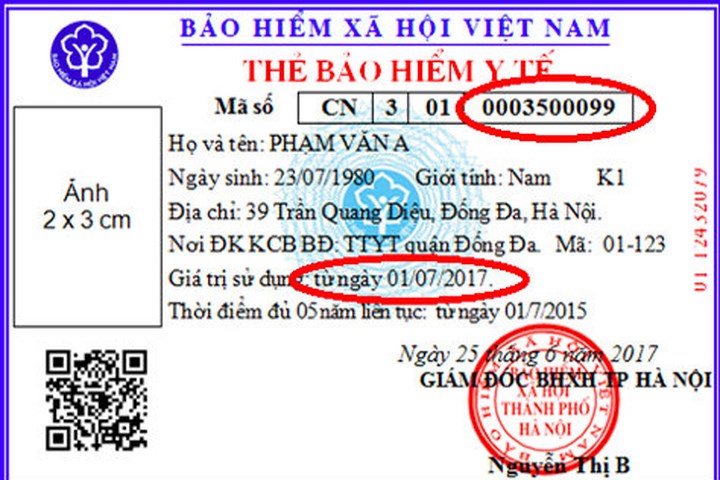 THỜI HẠN SỬ DỤNG THẺ BẢO HIỂM Y TẾ