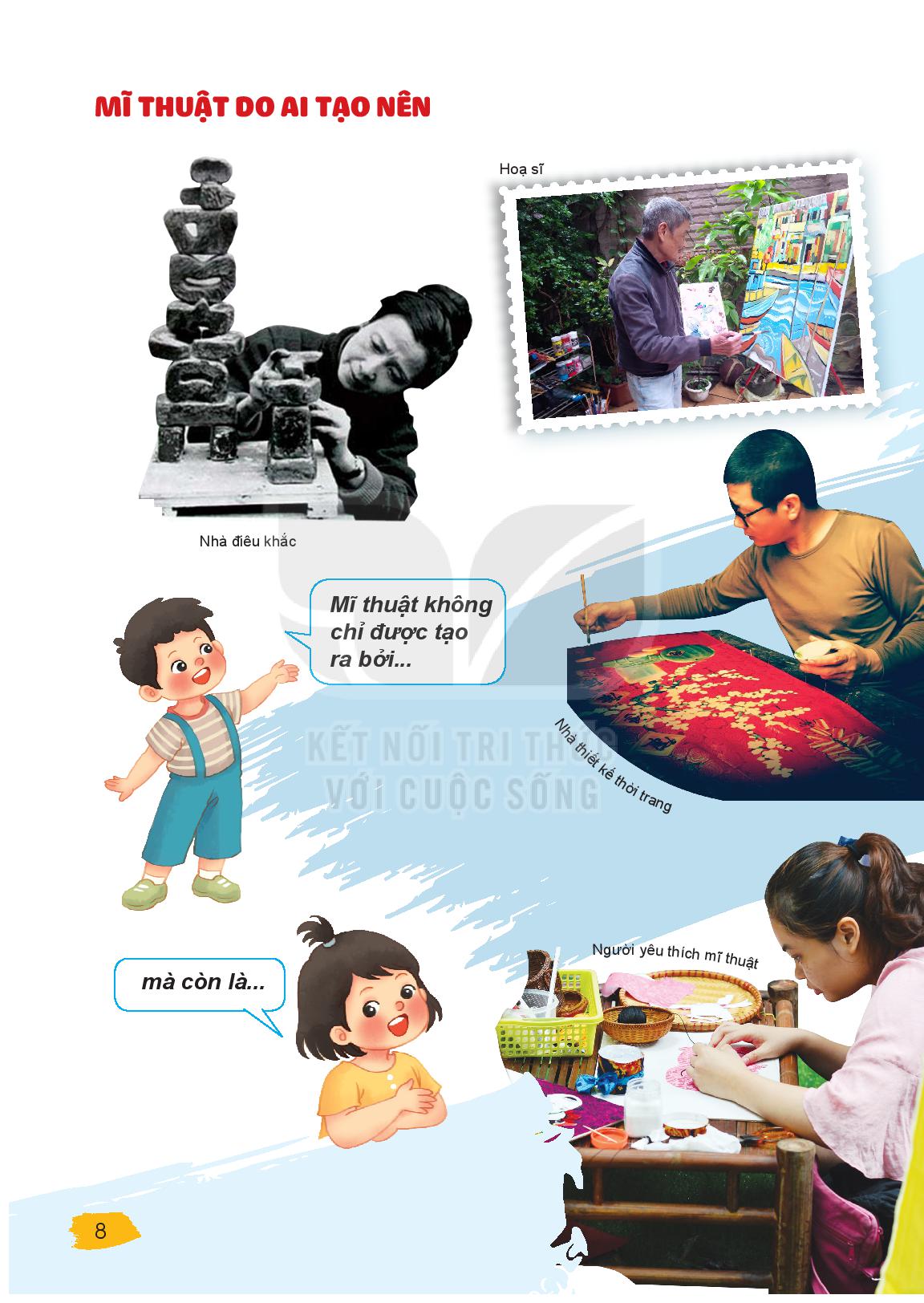 Hình ảnh trong sách Mỹ thuật bộ Kết nối tri thức với cuộc sống
