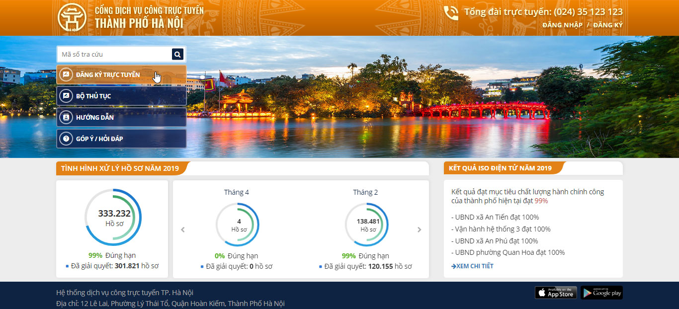 Hướng dẫn tra cứu dịch vụ công trực tuyến Thành phố Hà Nội