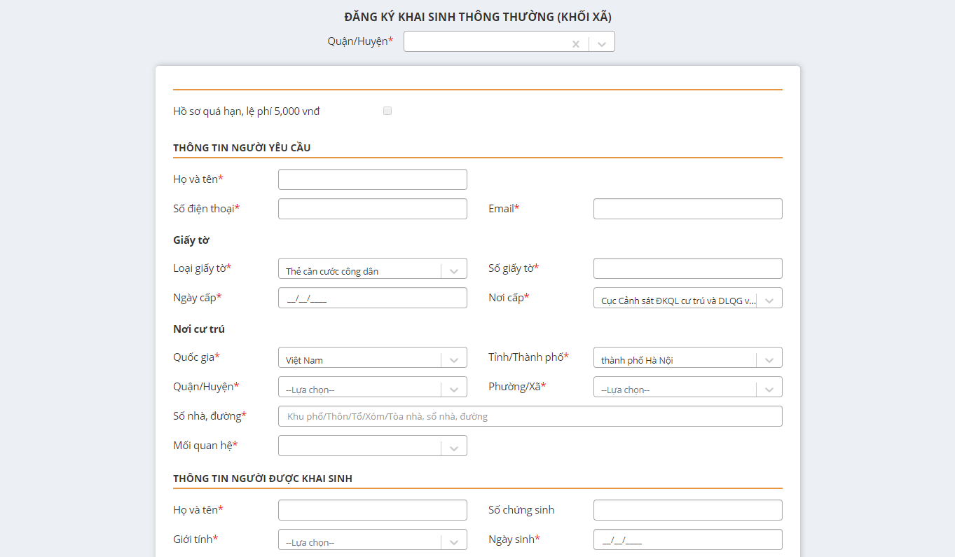 Dịch vụ công trực tuyến Thành phố Hà Nội
