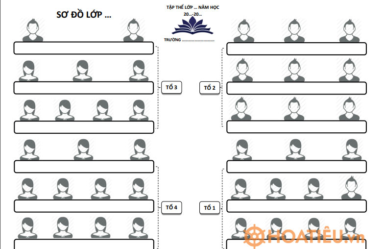 Mẫu sơ đồ lớp học word