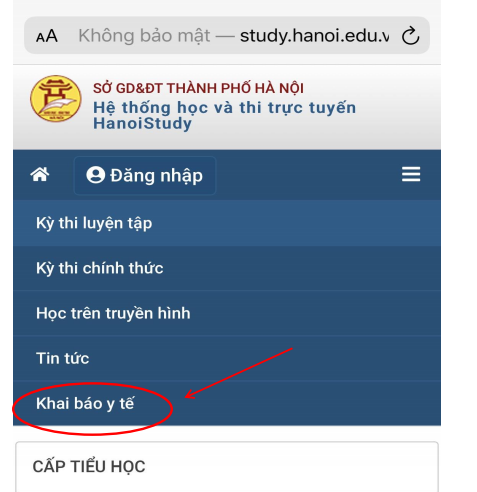 study khai báo y tế
