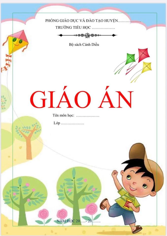 Bìa giáo án đơn giản