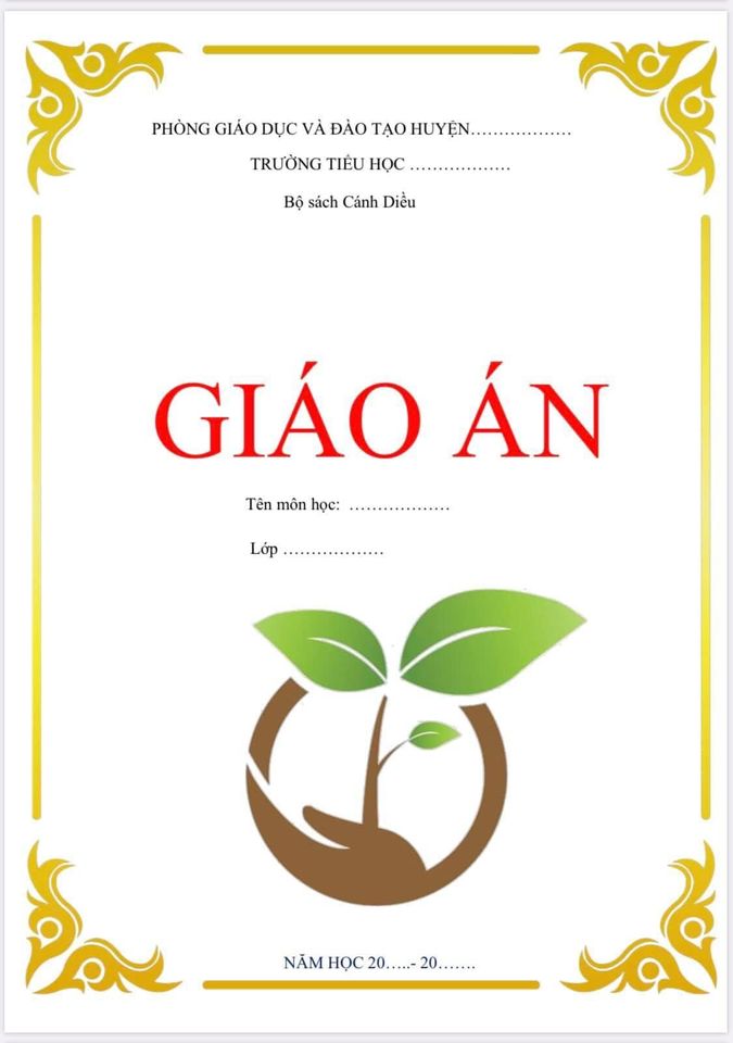 Mẫu bìa giáo án đẹp