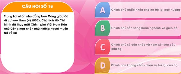 Đáp án học và làm theo lời bác