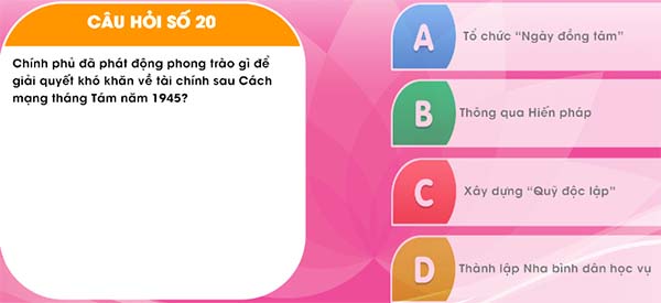 Đáp án học và làm theo lời bác