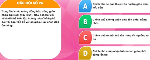 Đáp án học và làm theo lời bác